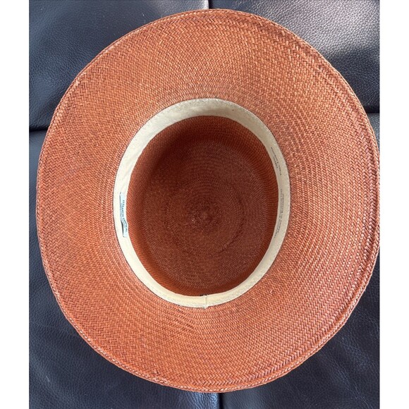 Elegancia Tropical Cordobes Spanish Style Ladies Genuine Panama Hat Caramel Sz M - Picture 4 of 8